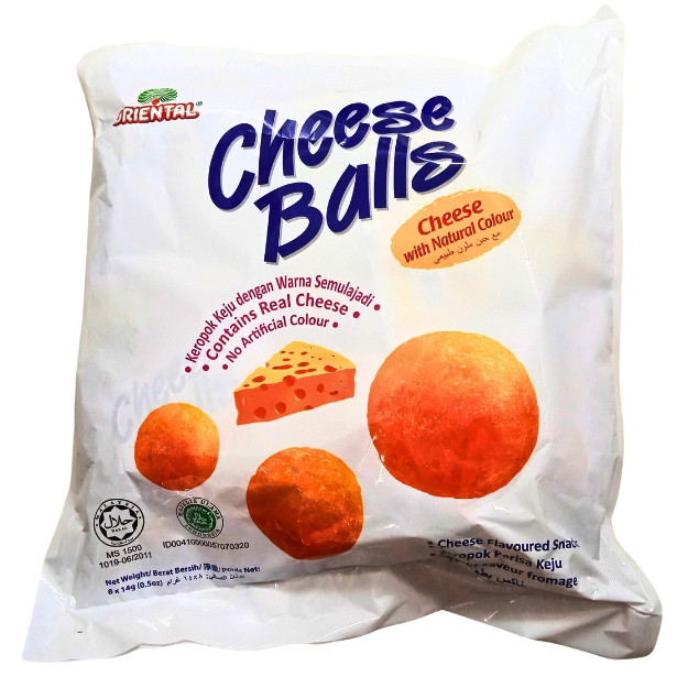 

S22018 ORIENTAL CHEESE BALLS FAM PACK SNACK MALAYSIA 14GR MAJU BERSAMA (20250319)