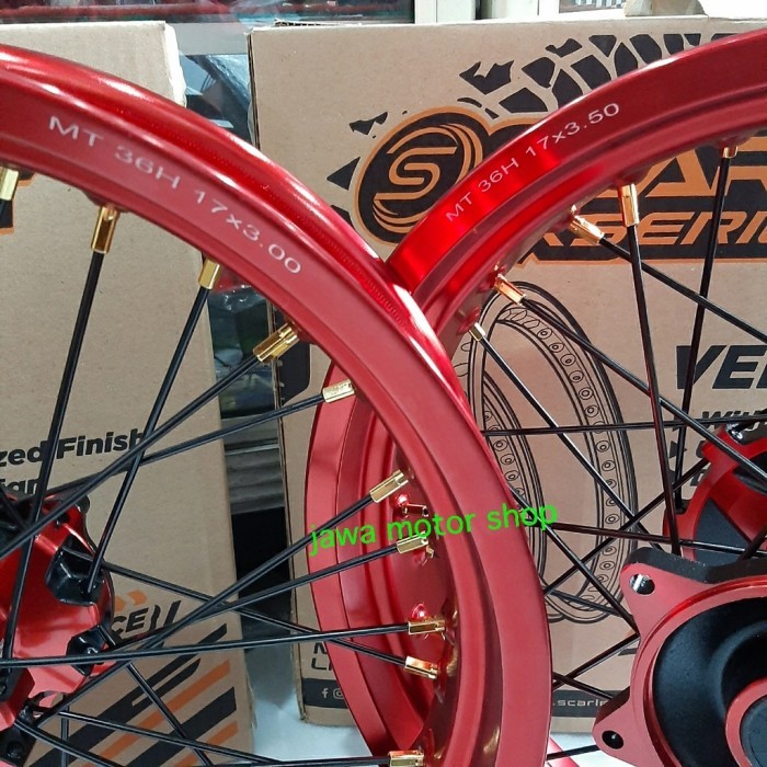 VELG PELEK PAKET SUPERMOTO CRF 150 SCARLET RACING