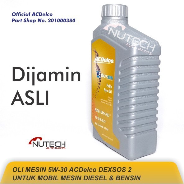 OLI MESIN DIESEL ORI 5W30 5W 30 ACDELCO AC DELCO DEXSOS 2 DEXOS 2 GM