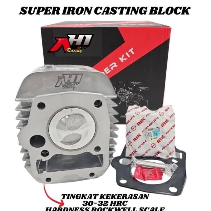 BARU BORING BLOK SEHER BORE UP AH1 RACING KHARISMA SUPRA X 125 KIRANA KARISMA 57 MM - CYLINDER BLOCK