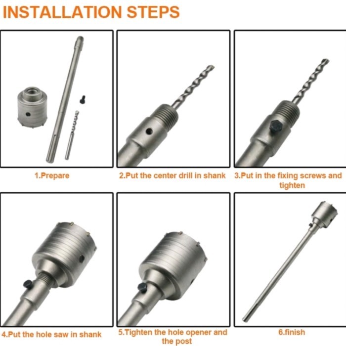 TERLARIS Adaptor penyambung kepala mata bor/hole saw bor beton
