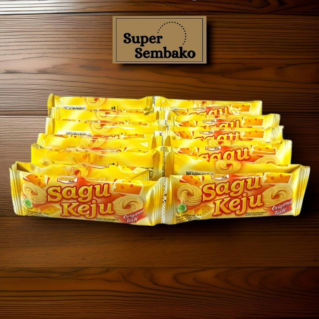 

SNACK CEMILAN KUE KERING SAGU KEJU HAPPY TIME 10g RENGENG ISI 20 BUNGKUS