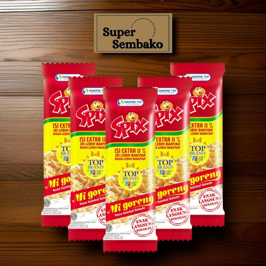 

SNACK MIE GORENG KERING SPIX RENCENG ISI 10 PCS BUNGKUS