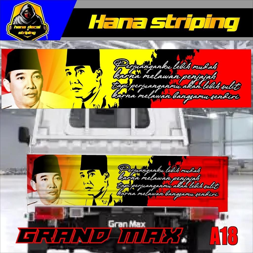 Sticker Grand Max Pick Up / Stiker Bak Belakang Grand Max / Decal Sticker Mobil Grand Max Desain Cus