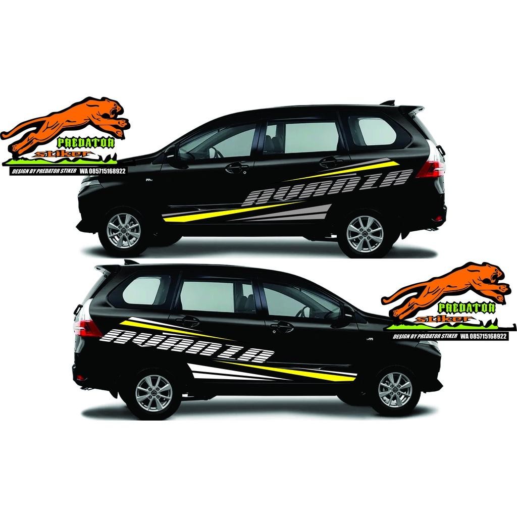 Stikier Cutting Mobil Stiker Mobil Avanza Hitam List Striping Mobil Avanza Terbaru