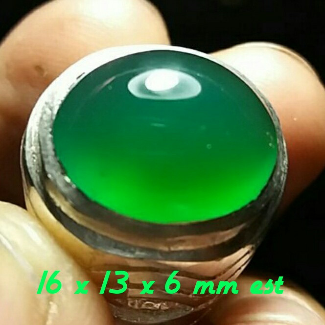 Chrysoprase Chalcedony Light Green Apple HQ Giwang Maut