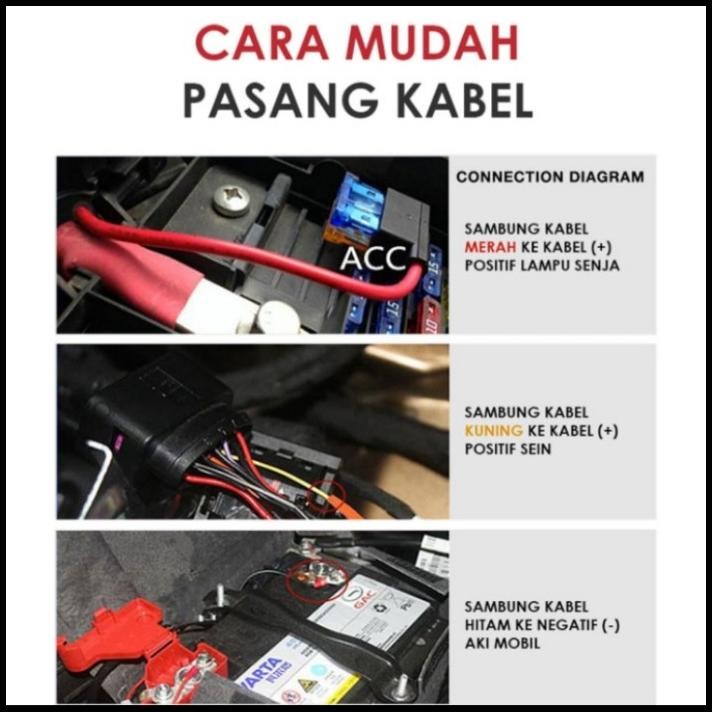 DISKON LAMPU ALIS RUNNING MOBIL VIOS GEN-1 WATERPROOF LED DRL SEIN SEPASANG