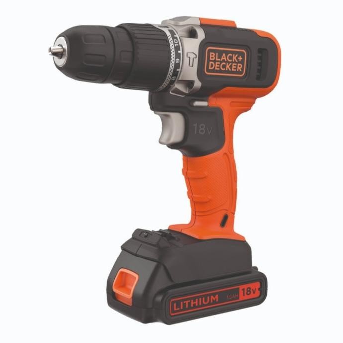 Mesin Bor Baterai Cordless 18V Hammer Drill Black Decker BCD003C1