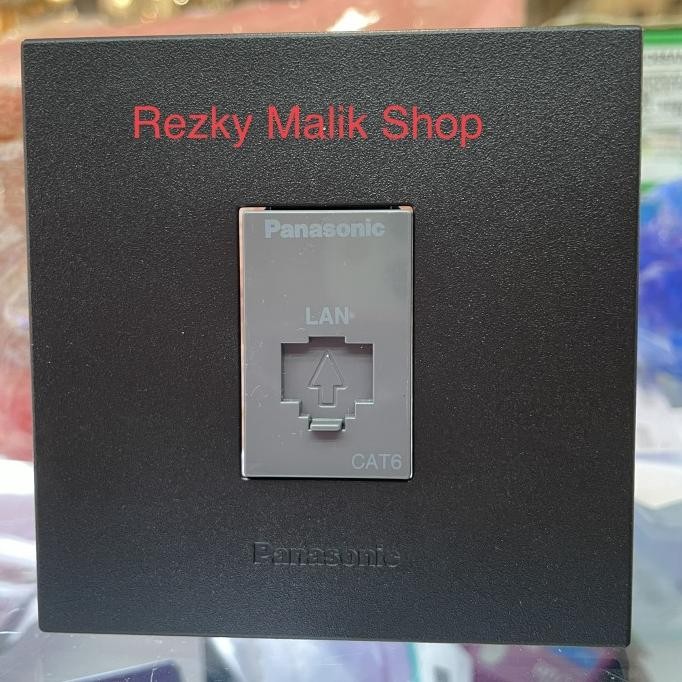 READY STOCK STOP KONTAK / OUTLET DATA LAN CAT6 CAT 6 PANASONIC HITAM BLACK