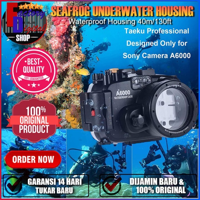 TERLARIS Seafrog Underwater Camera Housing Waterproof 40m/130ft For Sony A6000