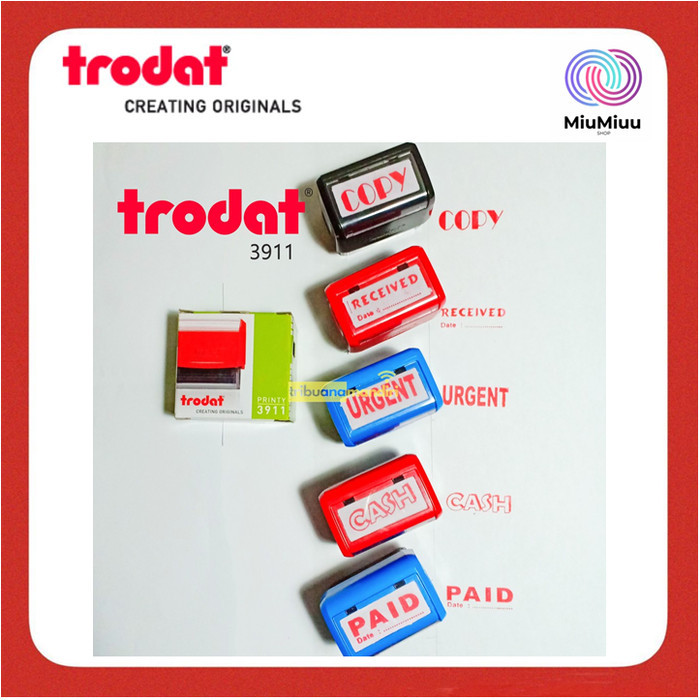 

TERLARIS! STEMPEL SIAP PAKAI TRODAT 3911 TULISAN LUNAS PAID 38 X 14 MM