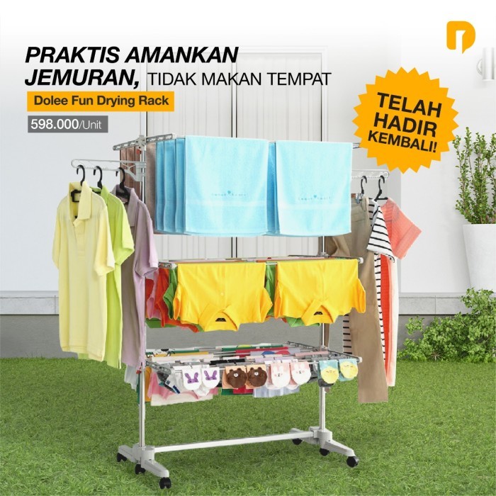 Dolee Fun Drying Rack Jemuran Baju Korea Jemuran Lipat