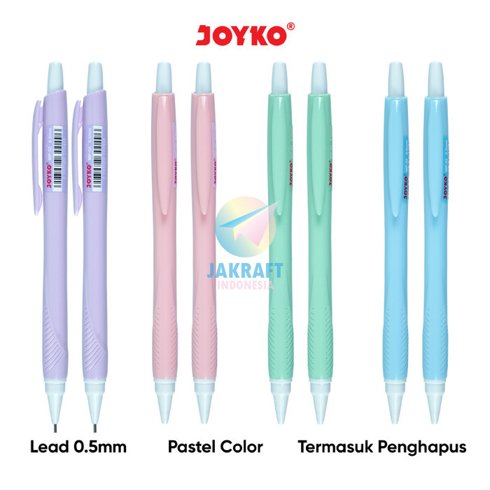 

Pensil Mekanik 2B Joyko Mp-52 Pastel Color 0.5 Mm Retractable Mechanical Pencil