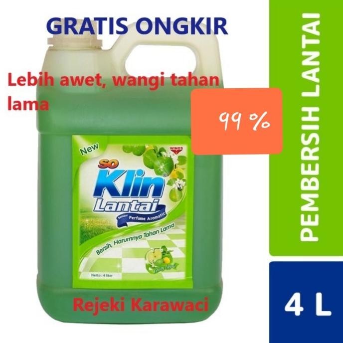 

diskon! so klin lantai jerigen 4 liter wings soklin lantai 4 l