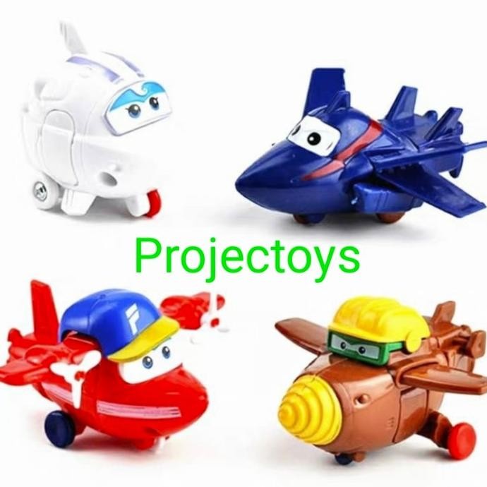 

diskon! super wings mini figure set deformation toys 4 pieces