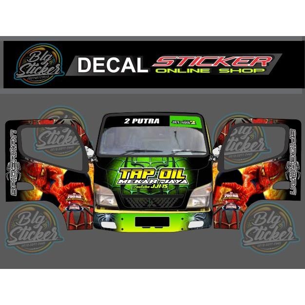 Stiker Mobil  Canter Truck Kabin Decal Laminasi