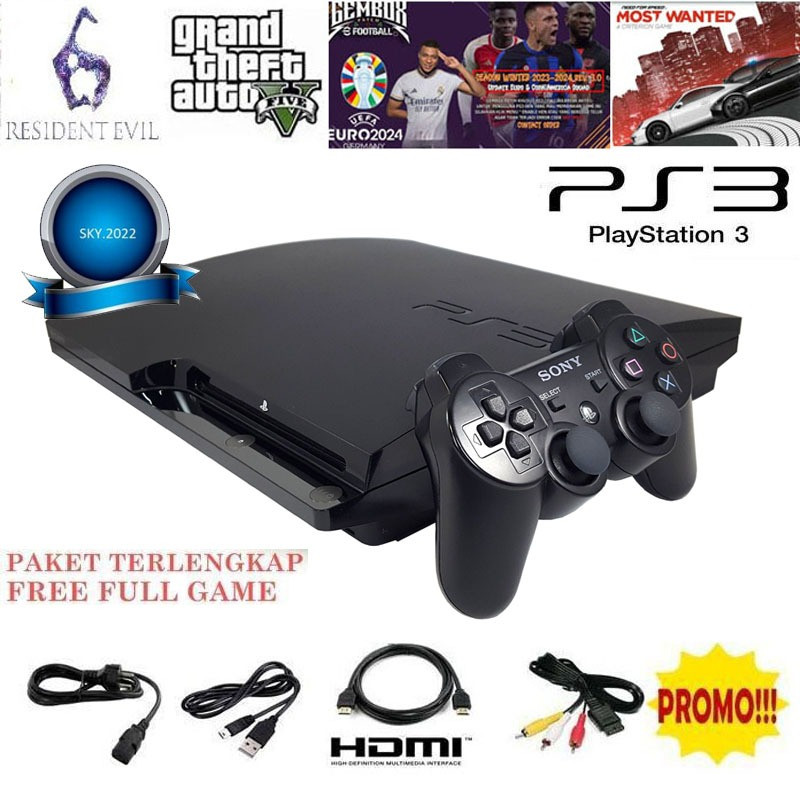 (SKY) Ps3 SLIM - CFW/HEN Terbaru Paket Lengkap