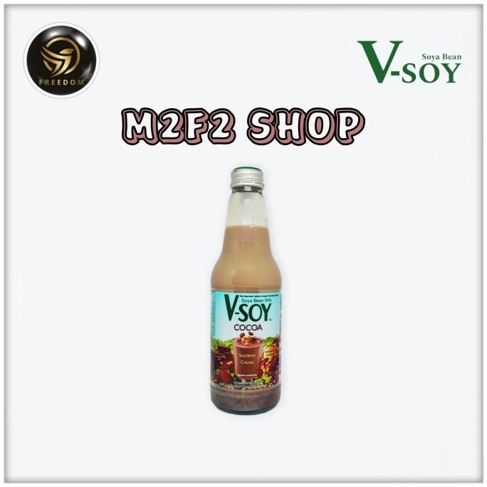 

V-Soy Soya Bean Milk Cocoa Susu Kedelai Cokelat Botol 300 ml (12 Pcs) L88s