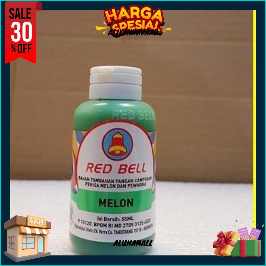 

Pewarna Dan Perisa Red Bell Rasa Melon 55Ml/Red Bell/Sumbo Red Bell Siap Kirim