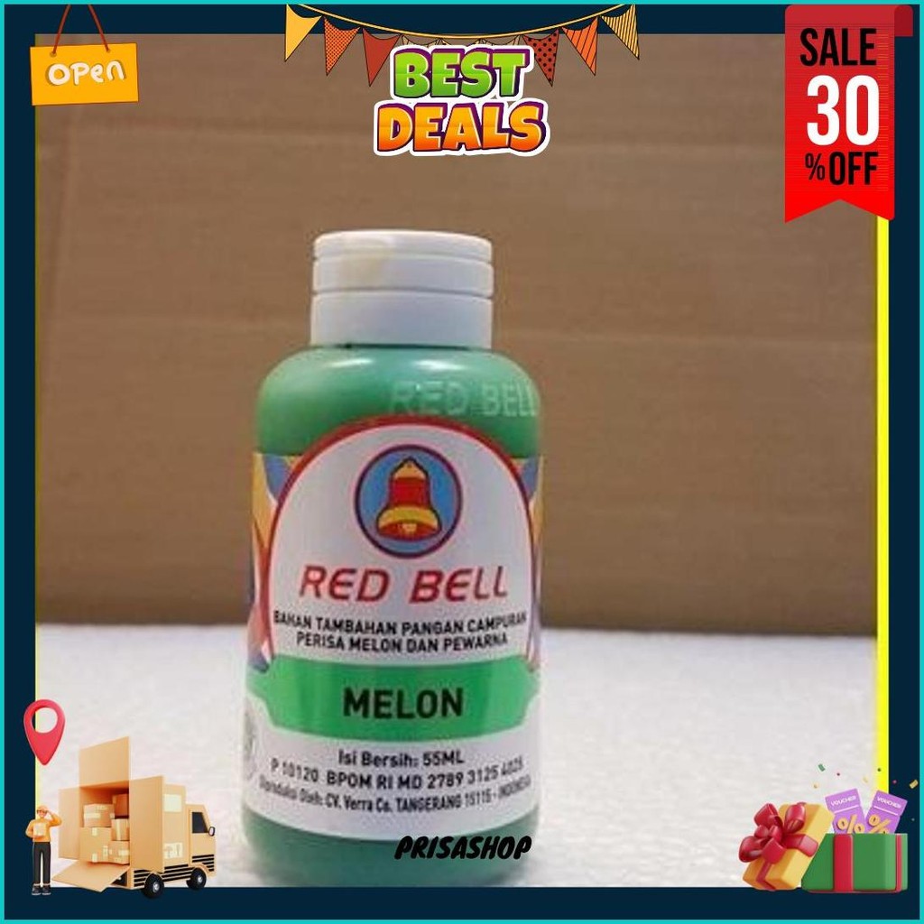 

Pewarna Dan Perisa Red Bell Rasa Melon 55Ml/Red Bell/Sumbo Red Bell Terlaris