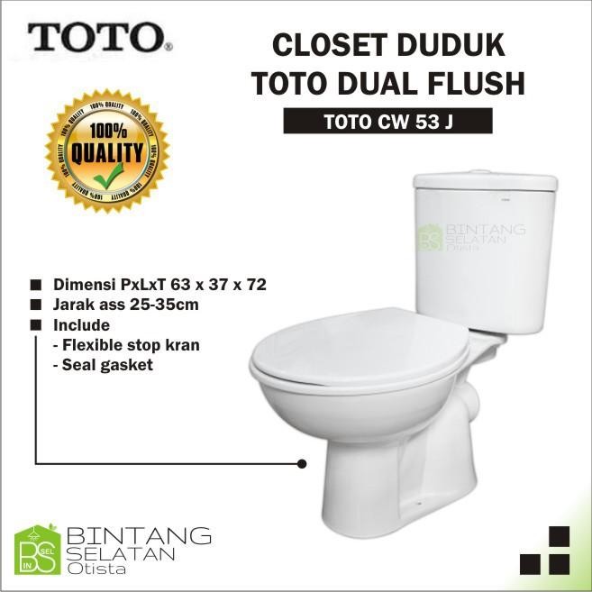 Closet Duduk Toto Kloset Toto Monoblock Toto Cw 53 J Cw53J Original