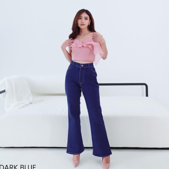 JH Celana Jeans Cutbray Panjang Wanita