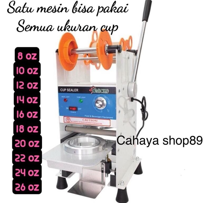 elen promo murah mesin cup sealer alat press gelas numan 8oz - 26oz ocko c39 ukuran kecil -jumbo-pro
