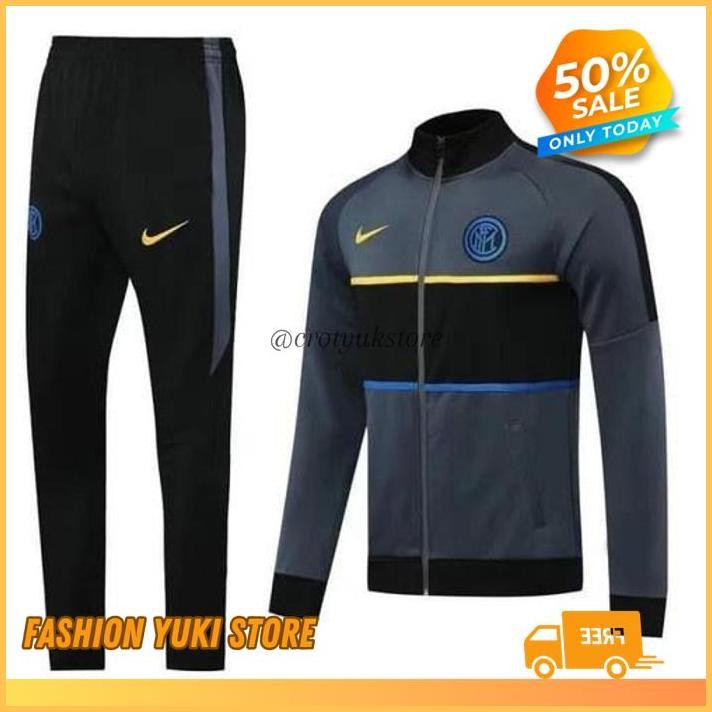 JAKET BOLA SWEATER MIDLAYER TRACKSUIT INTER HOME GRADE ORI FUTSAL INDONESIA PRIA WANITA  CLUB       