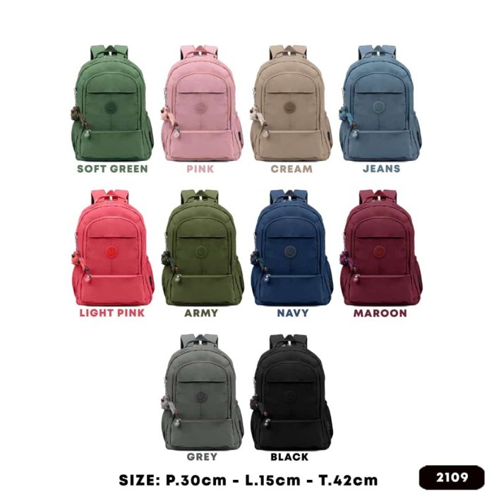 PRODUK TERBATAS Tas Ransel sekolah besar 2109 Tas laptop Tas Ransel Wanita Import.