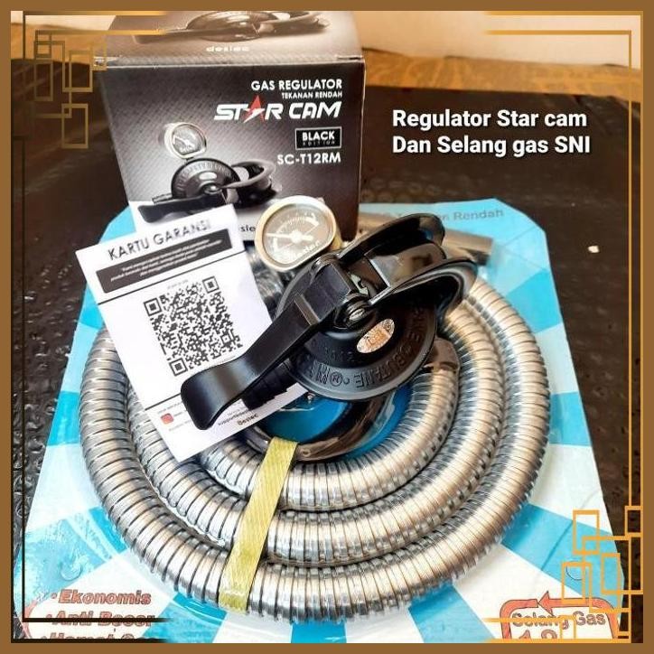 [GKP] REGULATOR STAR CAM METER DAN SELANG GAS BERAT CUMA 1 KG AJA