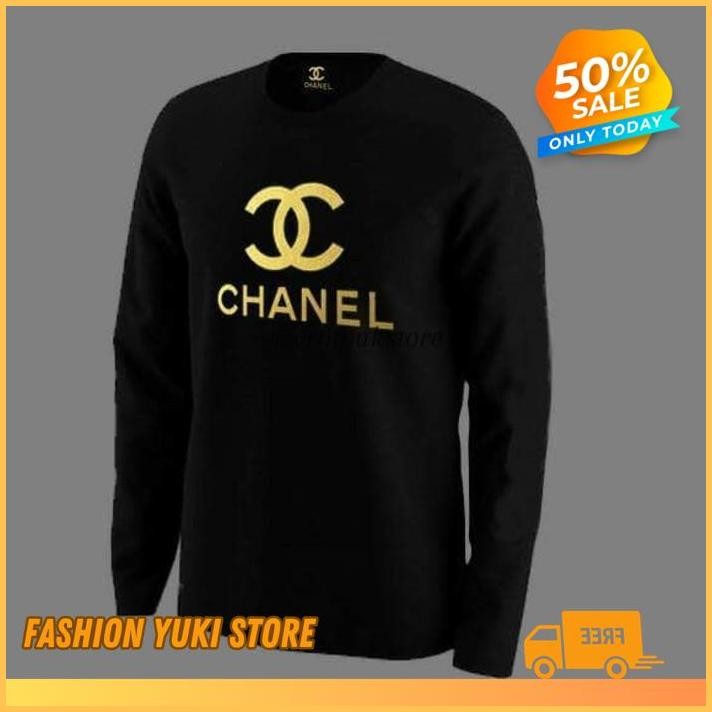 KAOS TSHIRT BAJU COMBED 30 DISTRO EMAS GOLD CHANEL POLOS CUSTOM LENGAN PANJANG  INDONESIA PRIA WANIT