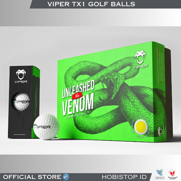 Bola Golf Viper TX1 White 2 Piece Golf Ball