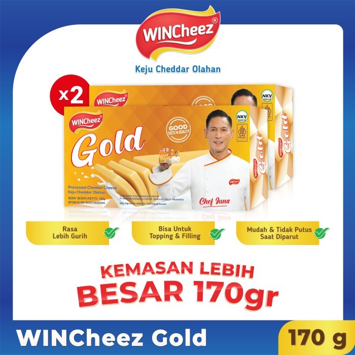 

WINCheez Keju GOLD 170 Gram x 2 Pcs