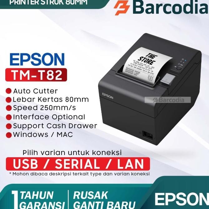 

sale! printer epson tmt82 usb kertas thermal 80mm | tm-t82 usb garansi