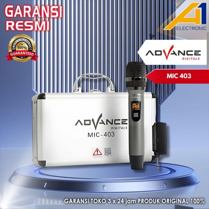 Hilmawanmall - Microphone Advance Mic 403 / Mic403 Double Wireless Tanpa Kabel Duo