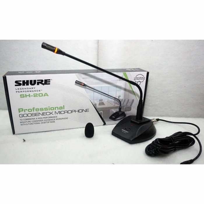 Hilmawanmall - Grosir Mic Meja Podium Shure Sh 20A Conference