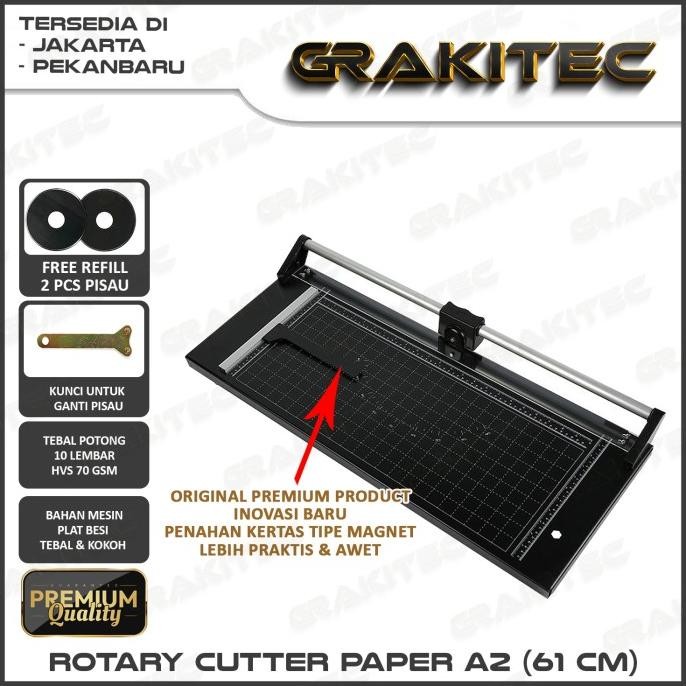 sale! rotary paper cutter trimmer a2 / 61 cm - alat potong / pemotong kertas hvs, kertas foto photo 