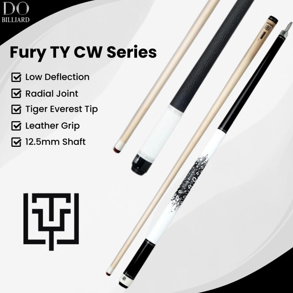 Stick Billiard FURY TY CW3 CW4 Low Deflection Shaft Cue Stick Billiard Stick Fury TY CW3 CW4