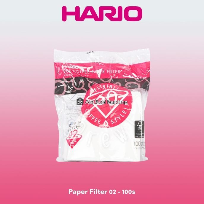 

sale! hario paper filter v60 02 100s - kertas saring kopi 02 isi 100 lembar
