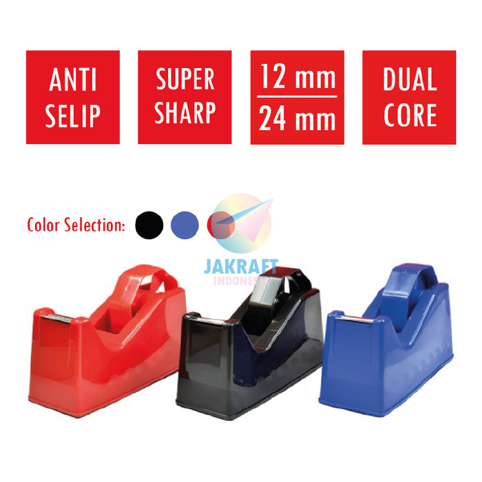 

Tape Dispenser Tempat Isolasi Besar Kecil Joyko Td-103 Tajam Dual Core