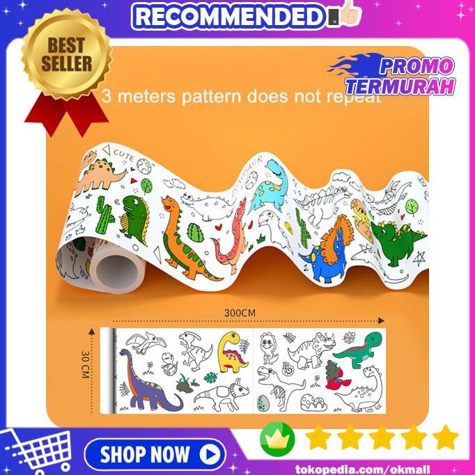 

sale! gulungan gambar roll kertas mewarnai anak tempel dinding drawing paper