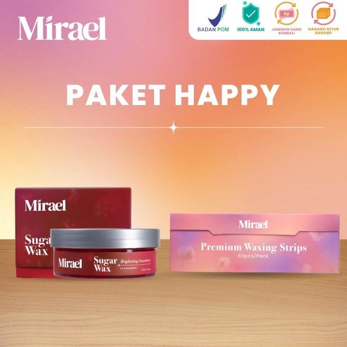 

sale! mirael paket happy : 1 premium sugar wax + 50 kertas wax