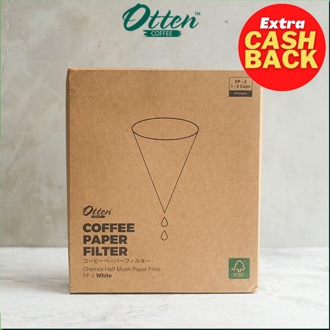 

sale! kertas saringan cocok u/ chemex filter - unfolded half moon (1-3cups)
