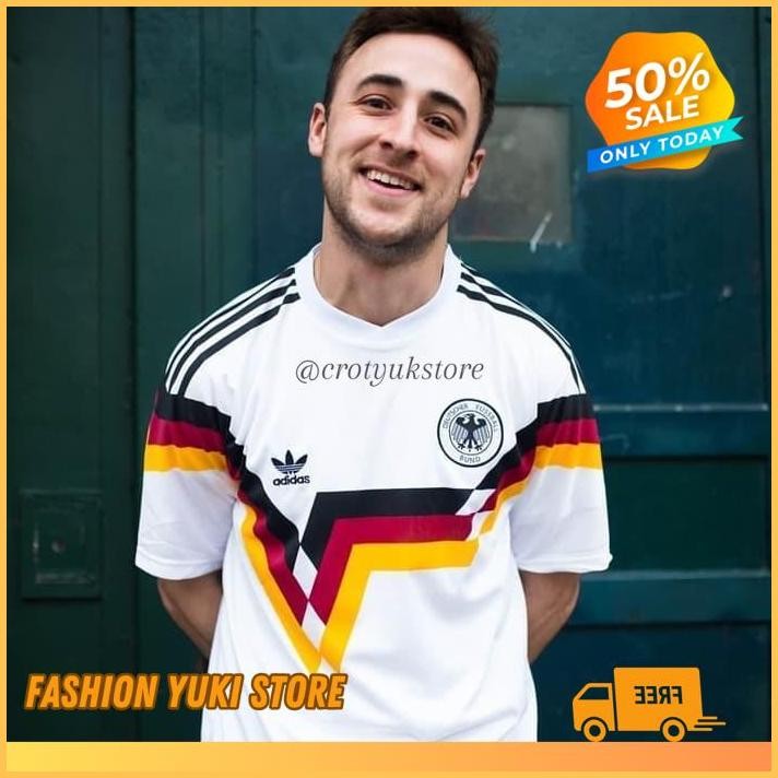 JERSEY BOLA RETRO KLASIK GERMANY JERMAN HOME 1990 GRADEORI FUTSAL BAJU WORLD CUP  PIALA DUNIA OBRAL 