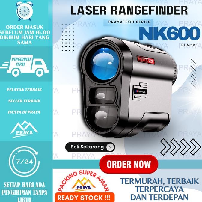 PRAYATECH rangefinder laser teropong ukur jarak range finder digital
