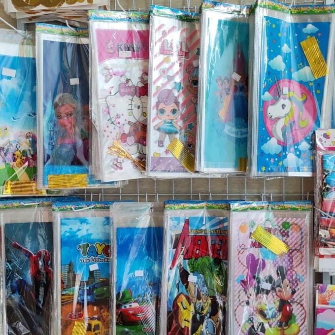 

Buruan beli] kantong plastik snack ulang tahun karakter / goodie bag ultah uk 20x40