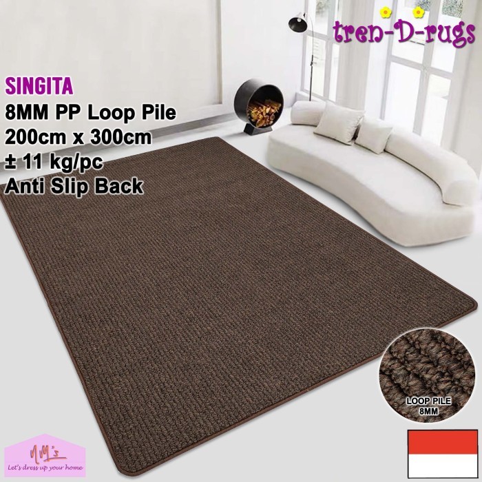 Tren-D-rugs karpet jumbo besar permadani polos ruang tamu 200x300 NMs