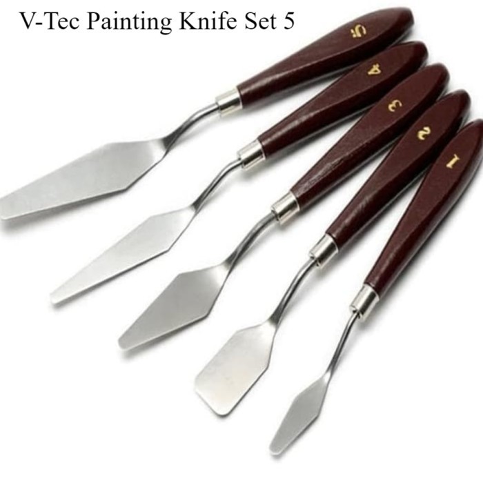 

PISAU PALET V-TEC PAINTING KNIFE SET ISI 5 PCS VT-005