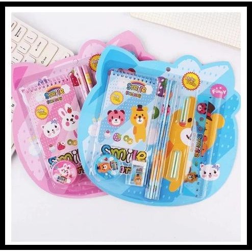

Stationary Set Karakter Kartun / Set Alat Tulis 8 In 1 / Alat Tulis Kartun Lucu / Hadiah Unik Anak