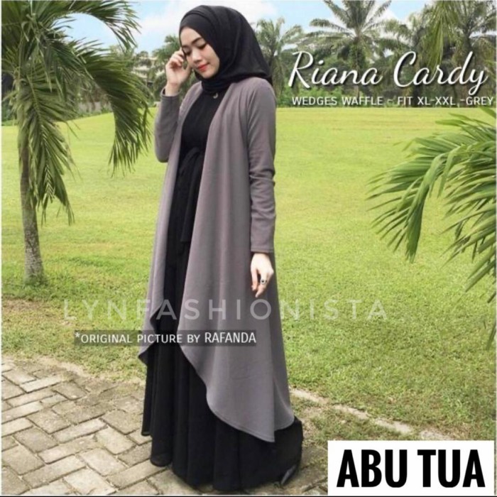 LONG OUTER PANJANG MUSLIMAH/CARDIGAN WANITA PFEMIUM/RIANA